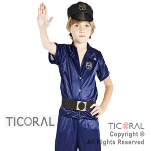 DISFRAZ POLICIA NI�O CAND TALLE 1 x 1